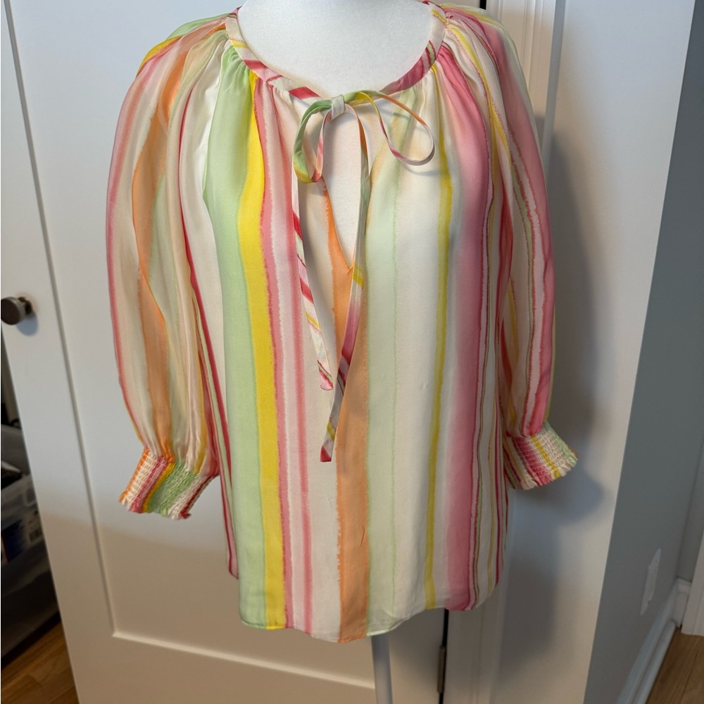 Ramy Brook Pastel Striped Blouse